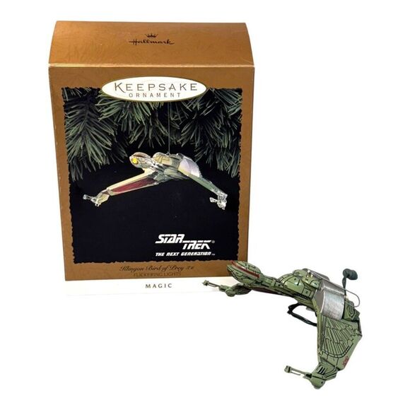 Hallmark Set 3 Star Trek USS Enterprise Galileo Klingon Ship Magic Motion Sound - Picture 3 of 5